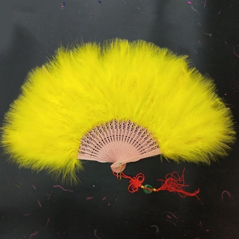 Folding Feather Fan Handheld Fairy Fan New Year Birthday Gift Supplies