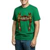Men's Casual Printed Neck Short Sleeve T-Shirt, Lightweight and Breathable
