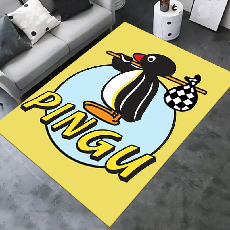 Nuovo Tappeto PINGU 2025 per Soggiorno Camera da Letto Casa Decorazione Divano, Tappetino Antiscivolo per Giochi Bambini