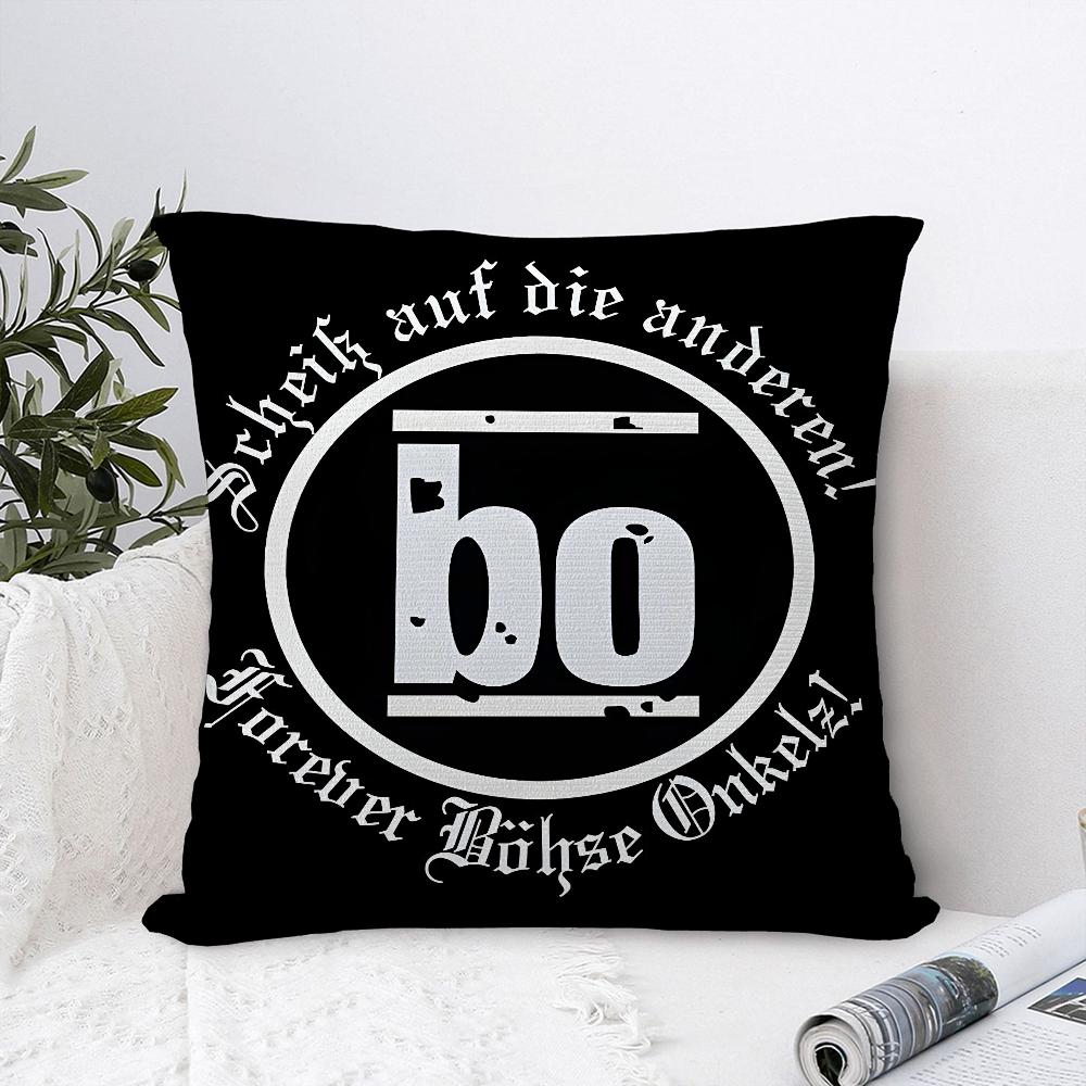 B-Bohse O-Onkelz Rock Pillow Case Sofa Decorative Home Double-sided Printing Short Plush Cushion Cover Throw Pillow Cover Gifts