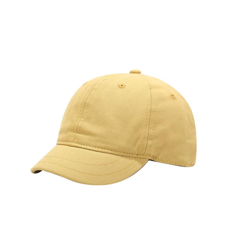 Unisex Short-Brim Baseball Cap: Soft-Top Equestrian Sun Hat with Duckbill Brim, Korean Style