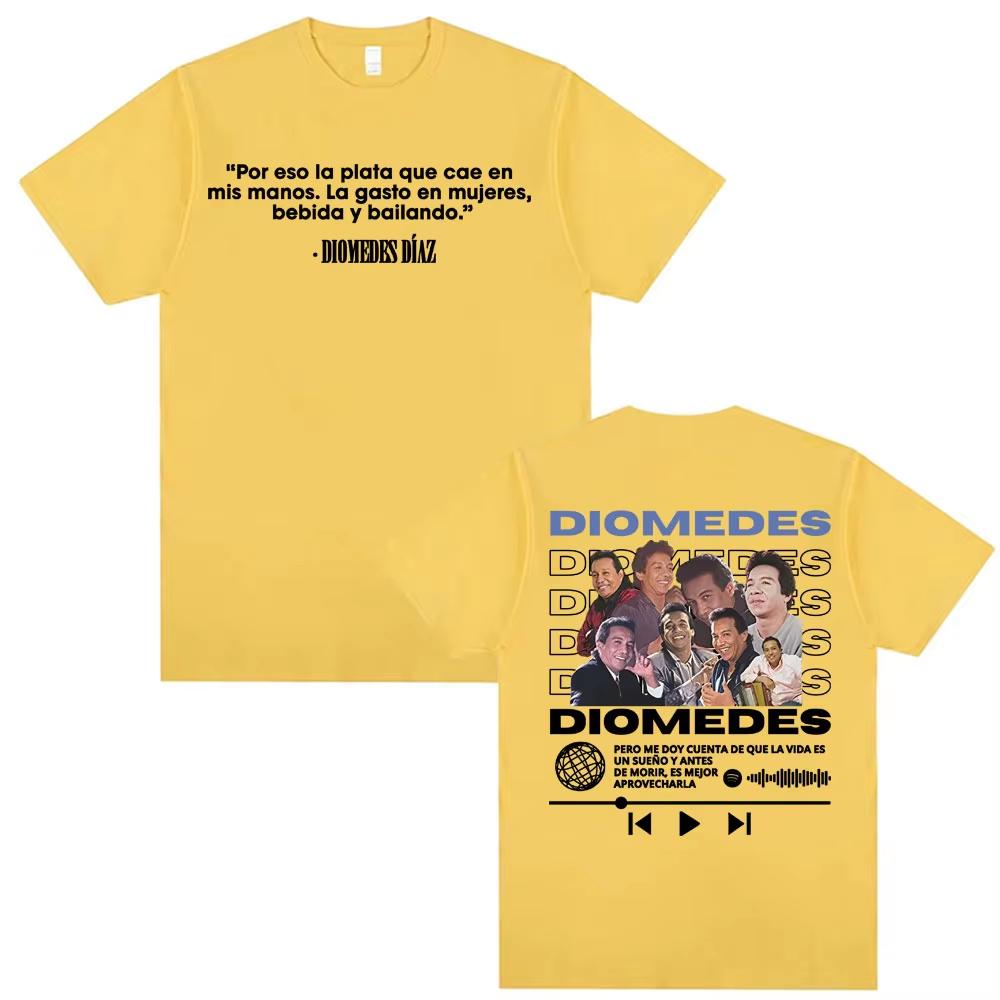 

Singer Diomedes Diaz Album Cover 100Cotton graphics Tshirt Unisex Fashion Hip Hop Oversized Casual Retro Short Sleeve shirt 4XL