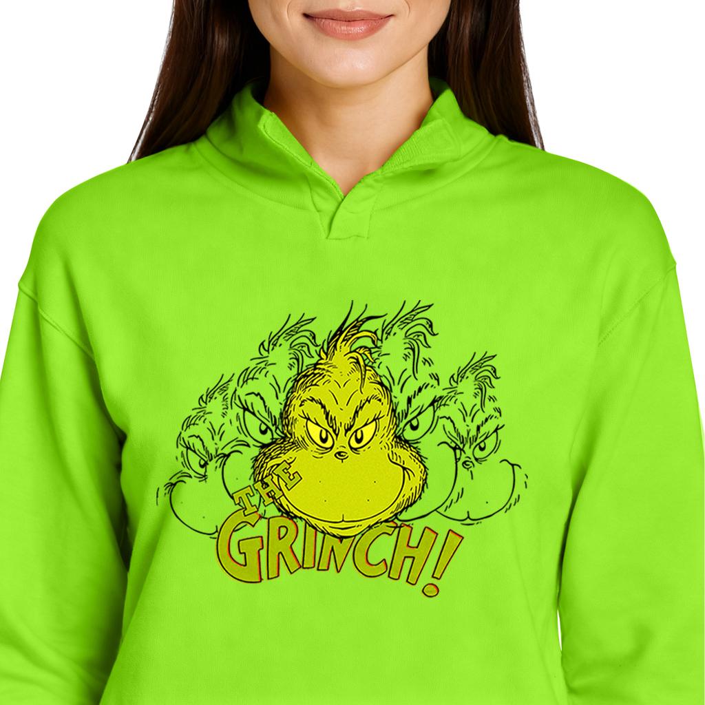 Women's Stand-up Collar Long-sleeved Pullover Top, Christmas Print Sports Top