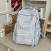 Schoolbag Cloud Milk Fu Plaid Pattern Floral Dark Pattern Backpack Literary and Sweet Style Student Party Class Picnic Versatile School Bag