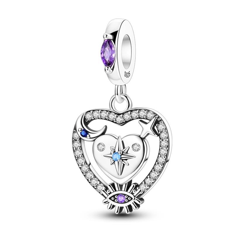 Newcopper Sparkling Zircon Devil'S Eye Horus' Eye Best Wishes Lucky Charms Beads Fit Pan Original Bracelets Diy Jewelry