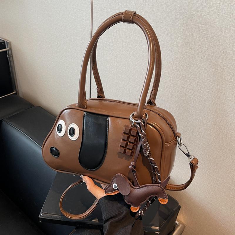 Mode PU-Leder Bowlingtasche Handtasche Einfarbig Kleine Quadratische Tasche Große Kapazität Schlichter Stil Umhängetasche Shopping CLE