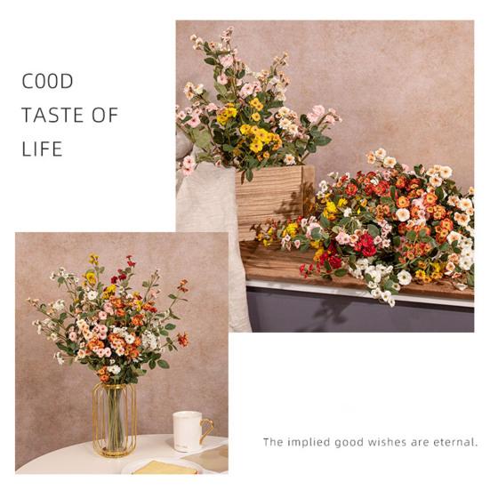 Yousheng Artificial Flowers Multi-Head Rosette Realistic Silk Fake Flowers Indoor Outdoor Decor Weddings Events Photography