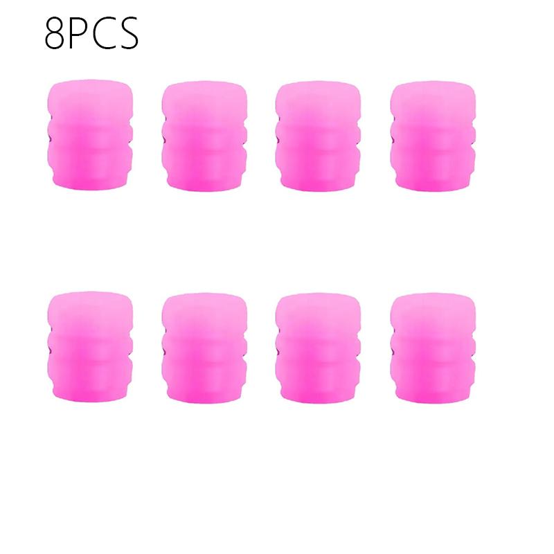 4/8PCS Colorful Luminous Tyre Valve Caps Fluorescent Night Caps Motorcycle Bike Night Glowing Cap Decor Nozzles Tyre Accessories