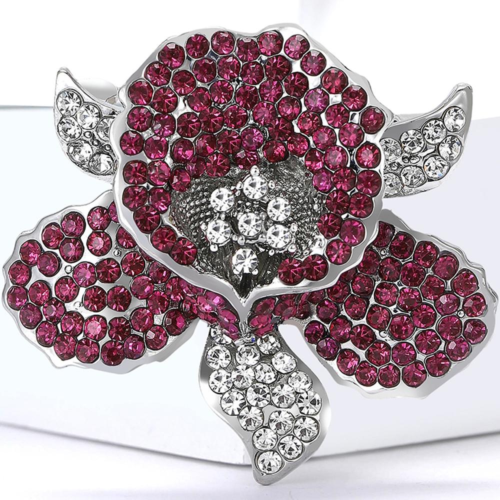 Womens Vintage Crystal Flower Brooch Pin Rhinestone Brooches Wedding Gifts Lapel