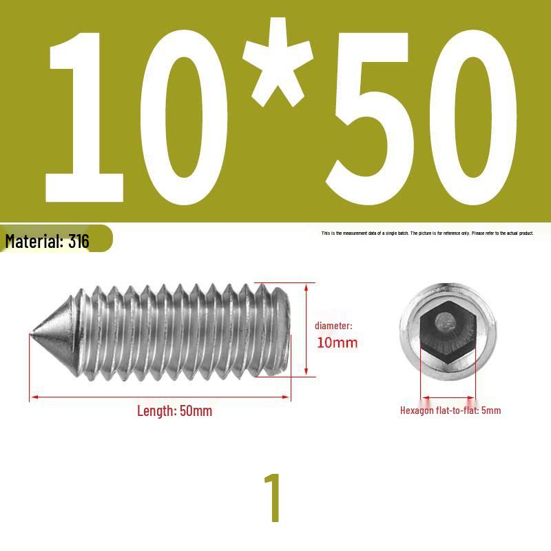 12.9 Edelstahl 304 Innensechskant Kegelspitze Gewindestift M2/M3