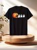 Halloween Pumpkin and Ghost Graphic Tshirts for Men and Women with Jackolantern In Black with White Print for Casual Wear