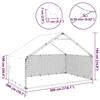 VidaXL Chenil d'extérieur pour chiens housse 3x2x1,9 m acier galvanisé, cage de chien d'extérieur, grande cage de chien, 4105409