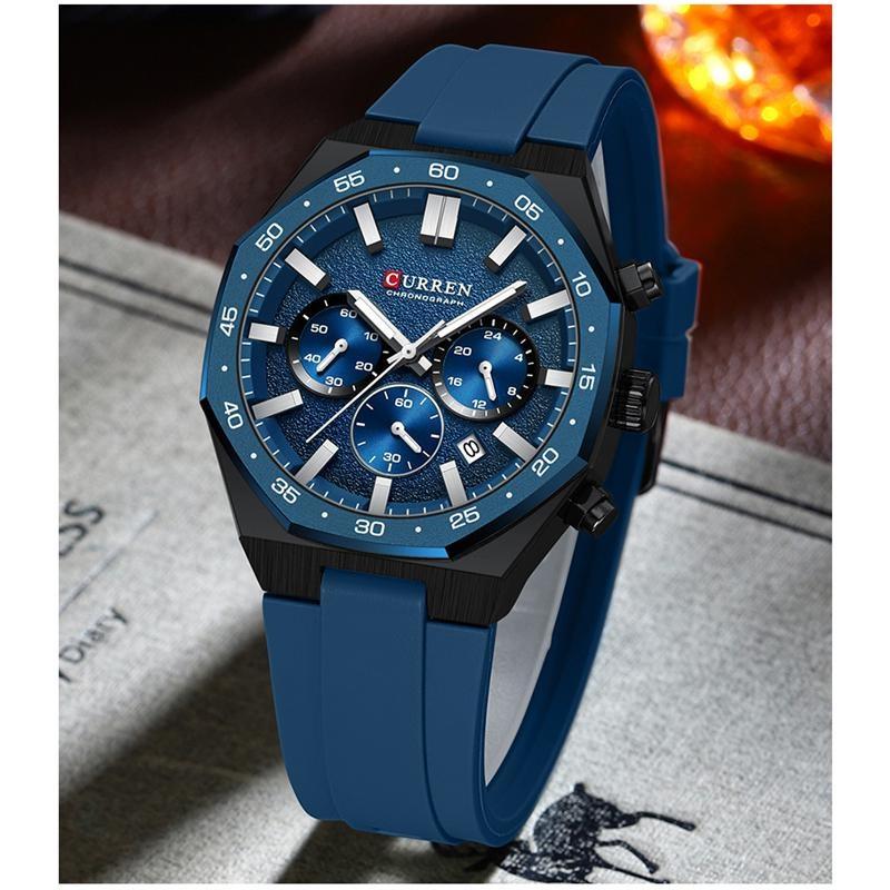 CURREN Fashion Men Top Brand Luxury Design Sport Military Quartz Wristwatch Luminous Male Clock