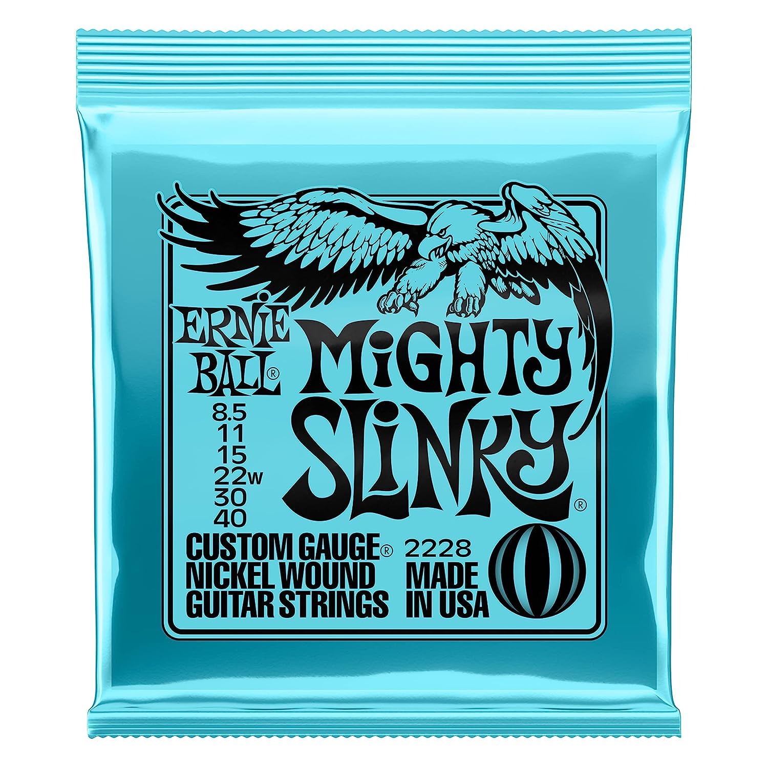 [Genuine] ERNIE BALL 2228 Electric Guitar Strings (8.5-40) MIGHTY SLINKY Mighty Slinky