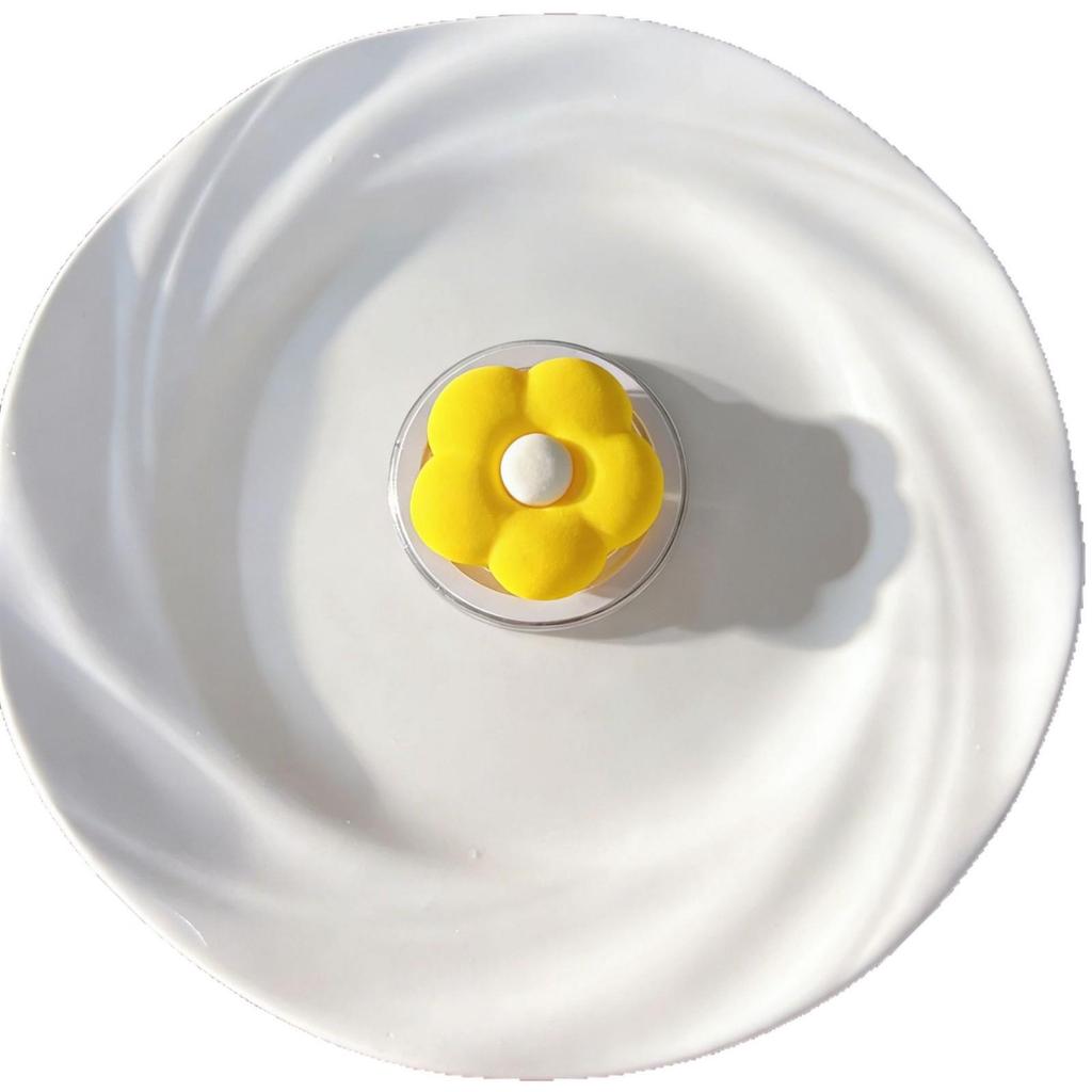 MagSafe Solid Color Frosted Phone Holder with Retractable Flower Design