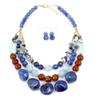 1 Pcs Vintage Acrylic Stone Irregular Bead Circular Multi-layer Sweater Chain Exaggerated Niche High-end Necklace