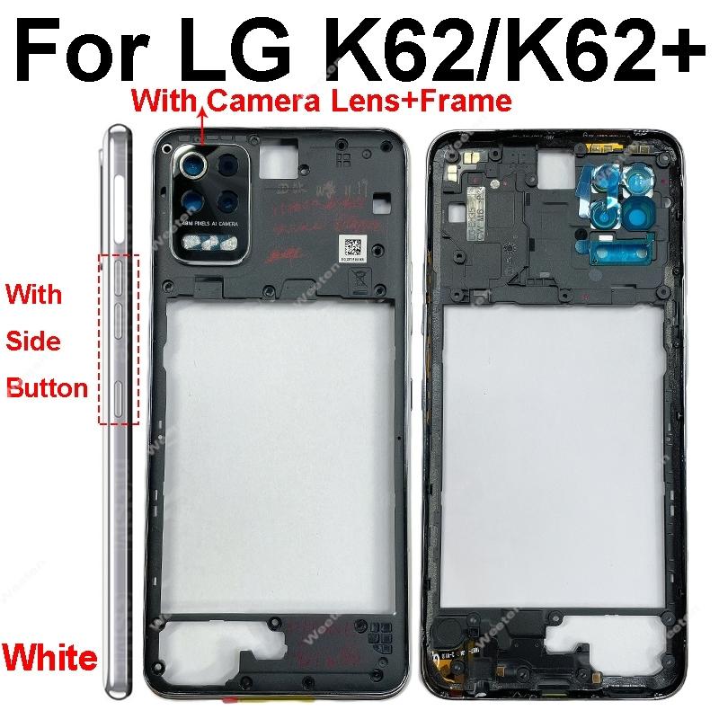 For LG K42 K52 K62 Plus Middle Frame Holder Cover Perfect Fit with Side Button Quality Phone Repair Parts Stable