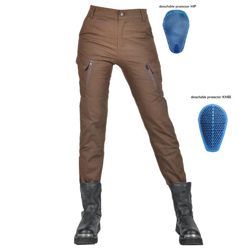 Motorcycle Four-season Anti-drop Riding Pants Breathable High-waisted Female Rider Locomotive Anti-drop Pants, Silicone Protective Gear