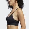 Adidas Soft Comfortable Logo Sports Bra Women Underwear Black FJ6089