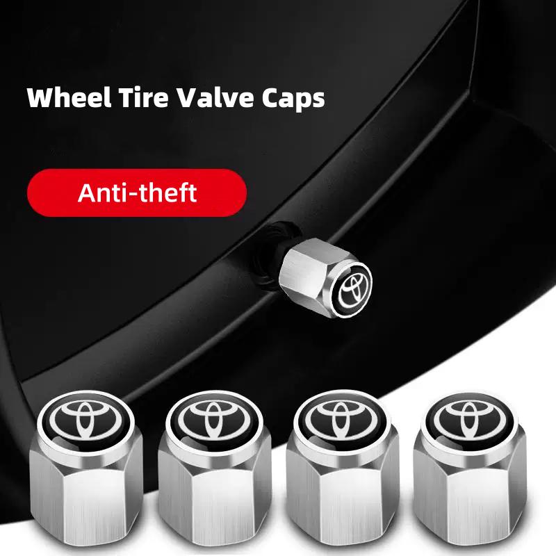 Car keychian Metal Wheel Tire Valve Caps For Toyota Corolla Stem Covers Prius Camry Prado Alphard Vellfire Crown Accessories