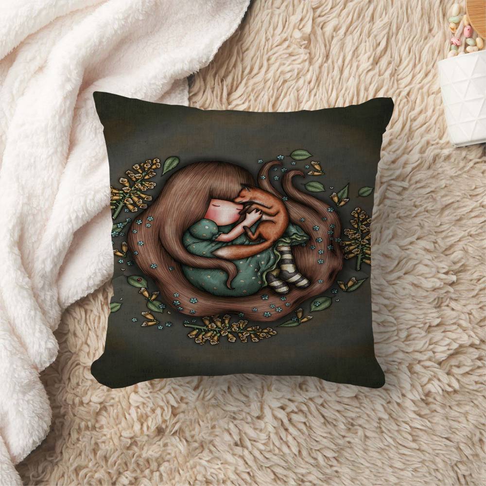 

S-Santoro-Gorjuss Cute Girl Cushion Cover Car Throw Pillow Case For Sofa Car Christmas Gift 40x40cm 45x45cm 30cmx30cm