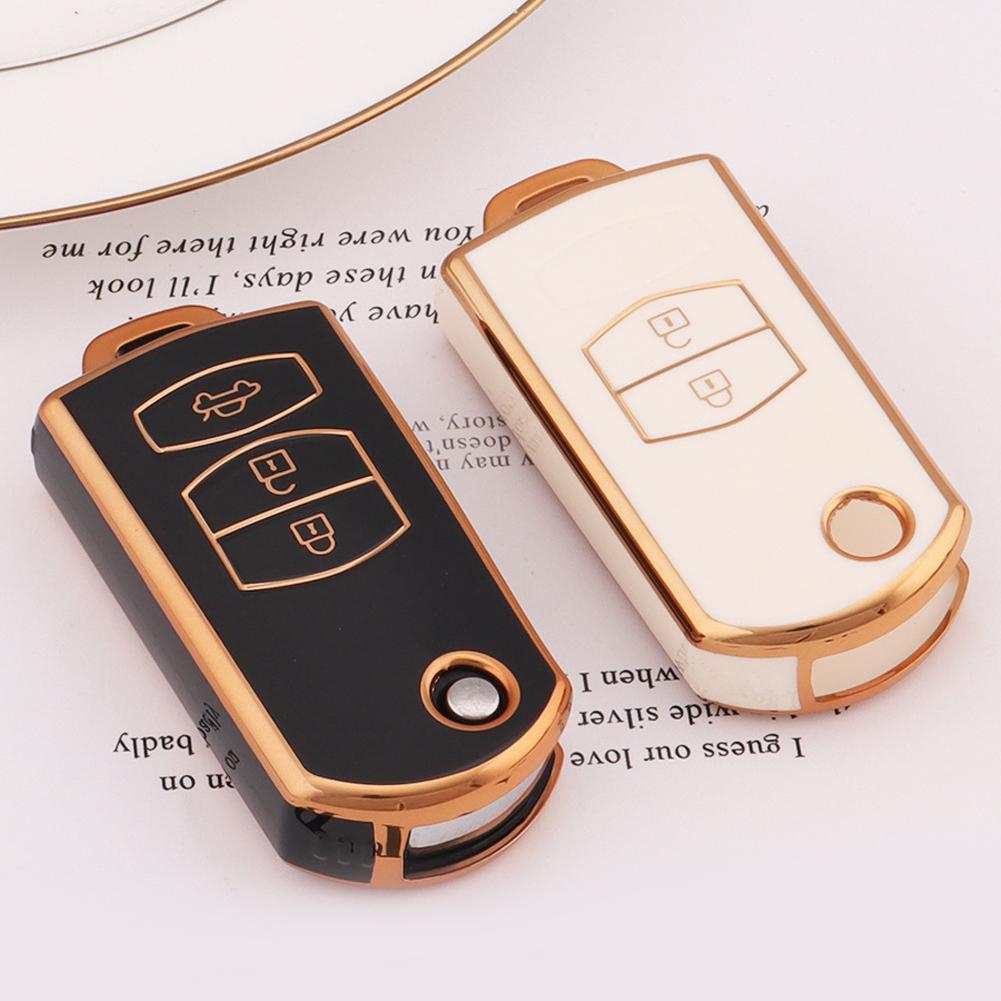 2 3 Buttons Car Key Cover Case Remote Shell Fob Bag Protector TPU Key Holder For Mazda 2 3 5 6 CX7 CX9 RX8 MX5 MPV Demio