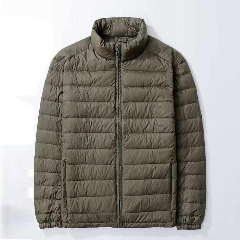 Men s & Women s Convertible White Goose Down Jacket: Lightweight, Collarless, Warm Inner Layer for Autumn/Winter. L