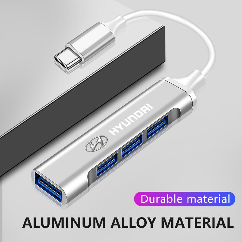 1 Stück Typ-C auf USB Adapter Multi-Port Verteiler Hub Für Hyundai Mistra Lafesta Elantra Accent IX35 I20 I30 Azera Sonata