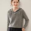 Women's Casual Cashmere Drawstring Sweater - Versatile Knitwear for Autumn and Winter