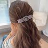 Bow Hair Clip with Exquisite Crystal for Women's Ponytail, High Quality