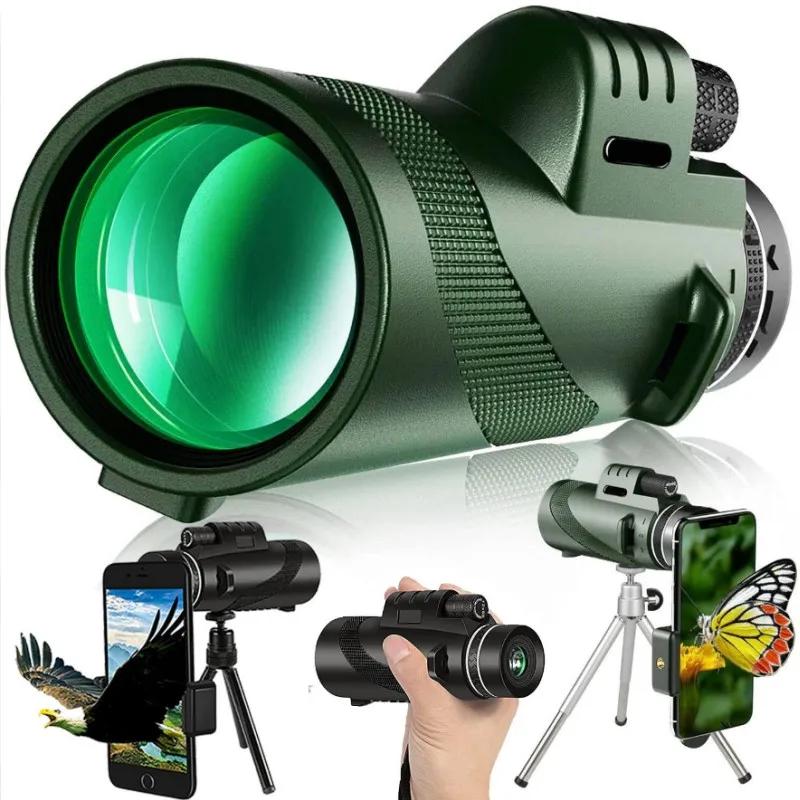 Professional Telescope 80X100 Zoom Monocular Telescope Night Portable Powerful Binoculars For Hunting Camping