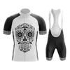 Team Cycling Jersey Set Short Sleeve Cartoon Bicycle Clothing Men Black MTB Maillot Ciclismo Bike Racing Bib Shorts Set