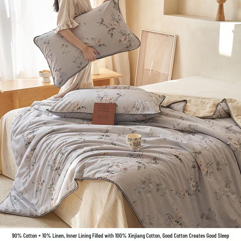 Yuan Zhi Wei New Chinese Style 100% Cotton Summer Quilt