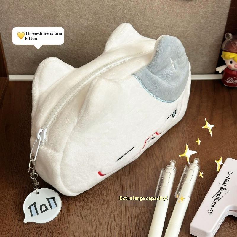 1Pc 3D Crying Cat Glasses Pencil Case Large Capacity Portable Stationery Organizer Perfect for School Kids Birthday Gift