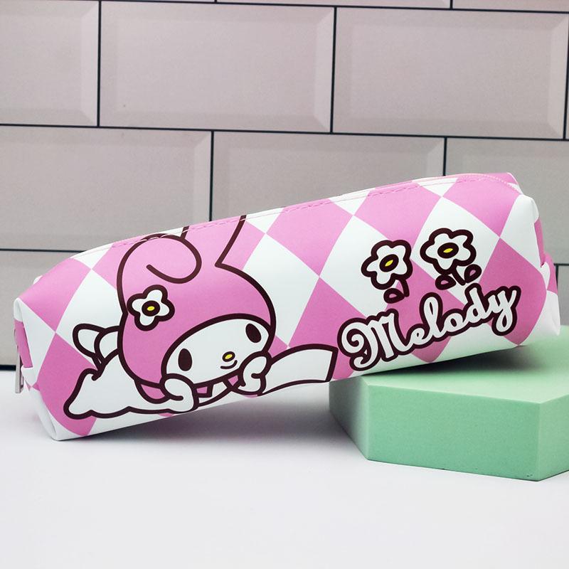2026 NEW Sanrio Cartoon Kitty Pen Bag Kulomi Student Cute Stationery Bag Square Children's Learning Supplies Storage Bag