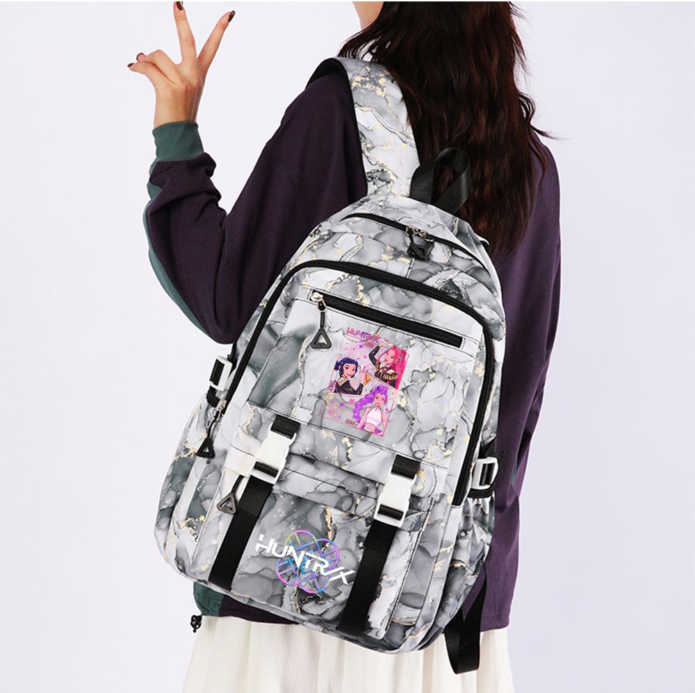 Cartoon Demon Hunters Printed Backpack Schoolbag for Teenager Student Girl Boy Bookbag Large Capacity Waterproof Travel Bag Mochila