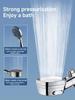 Square Adjustable High Pressure Shower Head Filter Water Saving Shower Head One Click Water Stop Bathroom Accessories