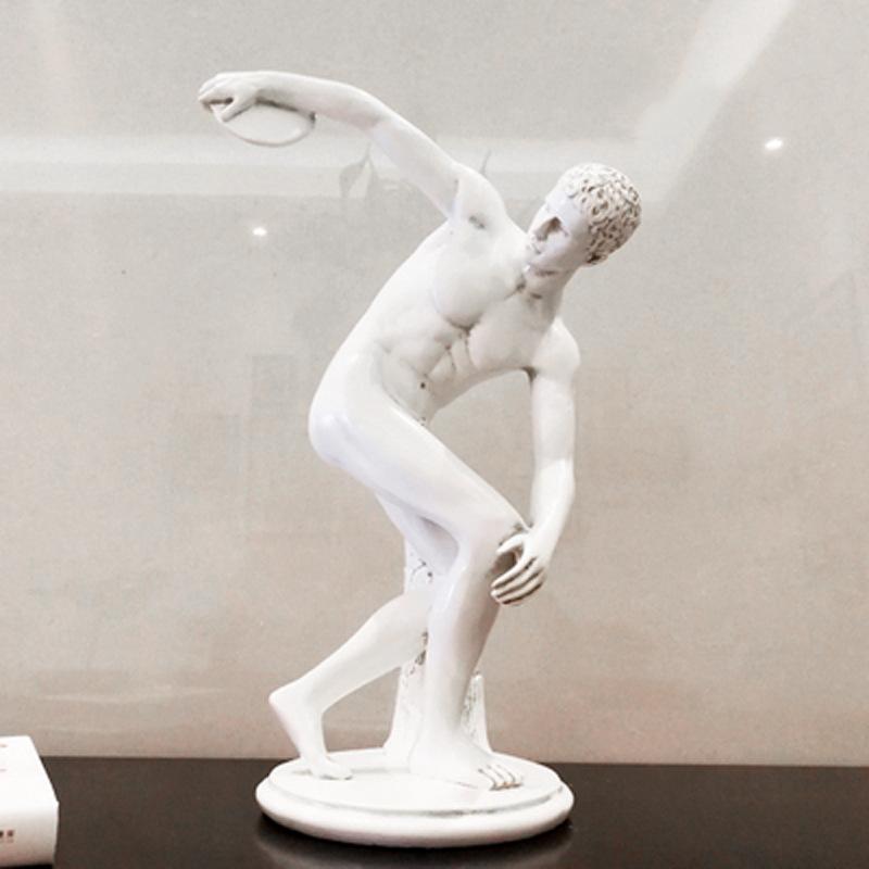 

Метатель диска Европейский человек Скульптура Украшения Американский кабинет Офис Мягкий декор Спортсмены Украшения Украшения для дома