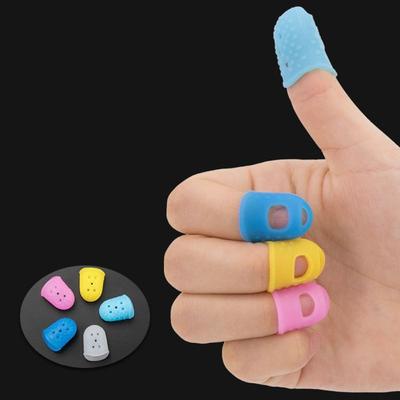 Protège-doigts antidérapants pour guitare, dé à coudre en caoutchouc et Silicone, pour jouer du Piano, 4 pièces/ensemble