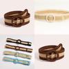 Boho Inspired Womens Stretchable Fabric Belt With Alloy Buckle For Casual Wear