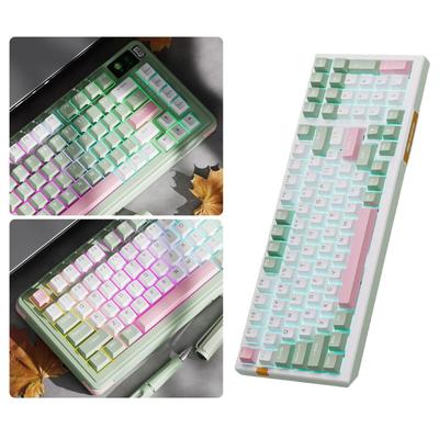134PCS Keycaps OEM Profile Lotus Inspired Dual Color Injection Keycaps for Mechanical Keyboards Thick PBT