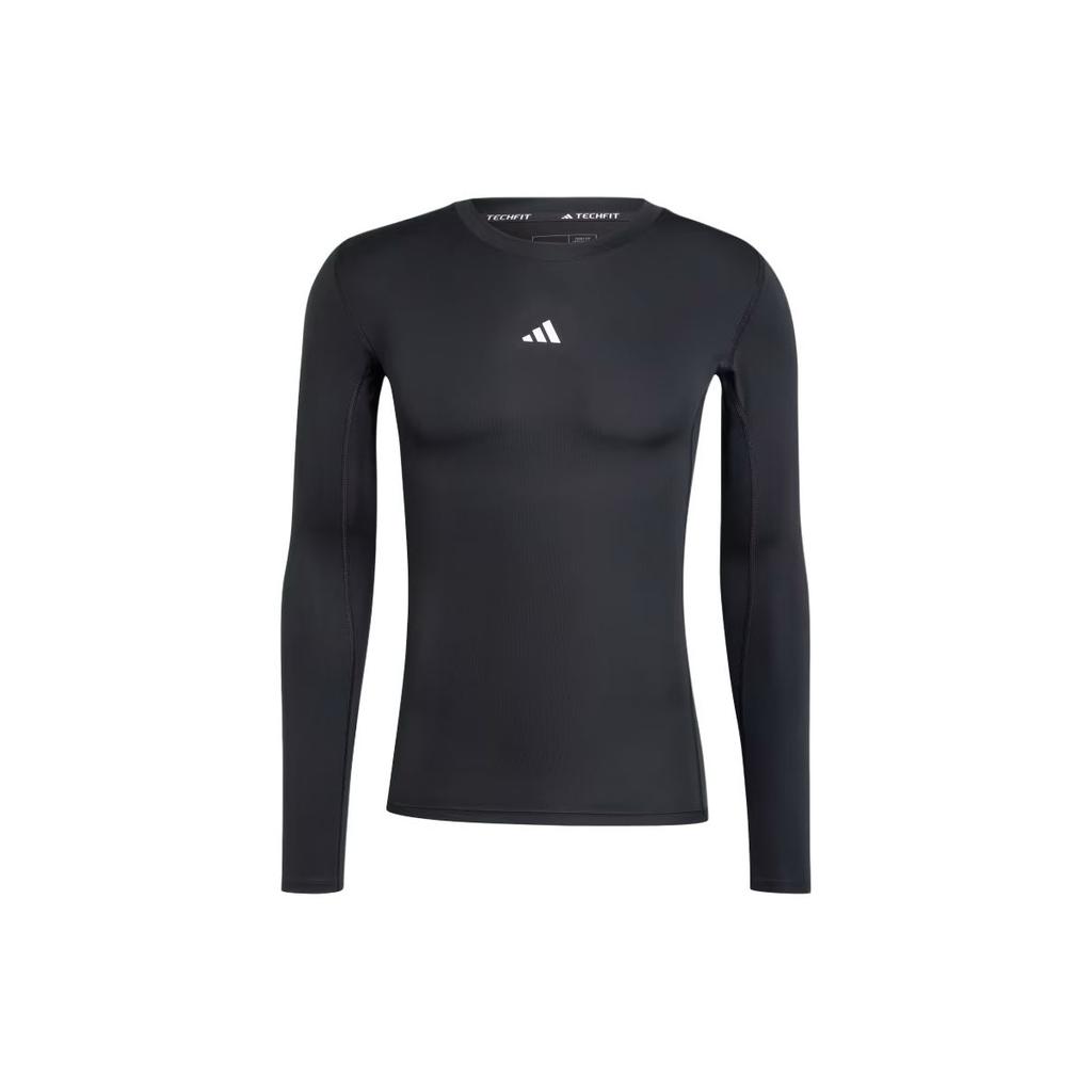 Adidas Techfit Kompresní Tréninkové Tričko s Dlouhým Rukávem Černé Pánské Streetwear JE6702