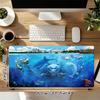 1Pc Ocean Adventure Sharks Dolphins Gaming Mouse Pad Keyboard Desk Mat Non-slip Rubber Lock Edge Waterproof Computer Mousepad for Office Home Decor Y1