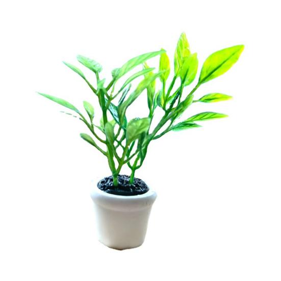 

Компактный микро-декор сцены Изысканная детализация Имитация зеленого растения Орнамент Детская игрушка DIY Подарок Миниатюра