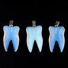 Ciondolo personalizzato in pietra naturale a forma di dente piccolo ciondolo per la creazione di gioielli fai da te collana orecchini accessorio
