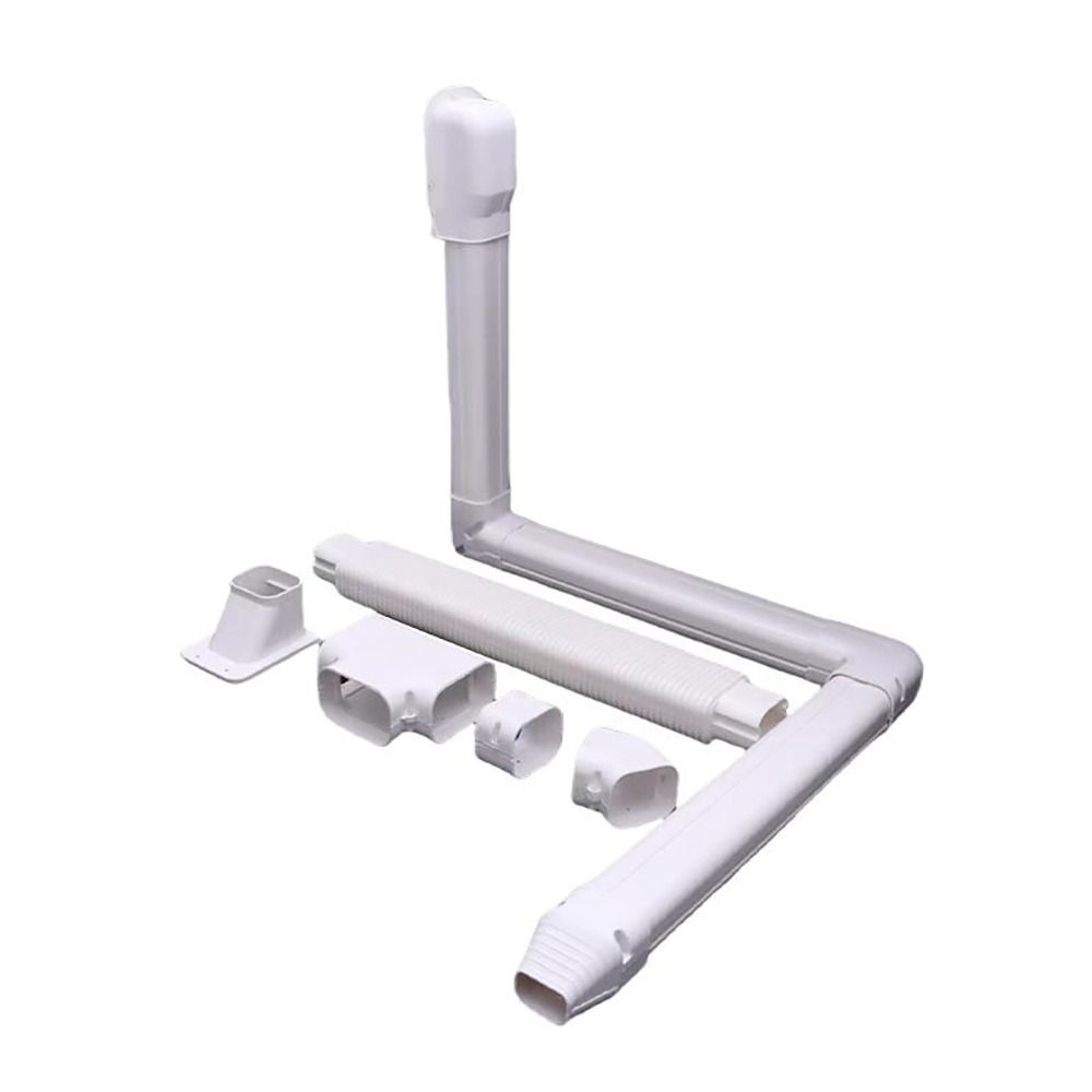 75*65mm Air Cond Lineset Cover System PVC Easy To Install Coupling End Cap Cover White Weather Resistance Wall Cap