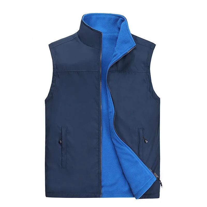 Winter Men;s Vests Fashion Fleece Warm Waistcoats Casual Outwear Thermal Softshell Vests Man Sleeveless Jacket Clothing