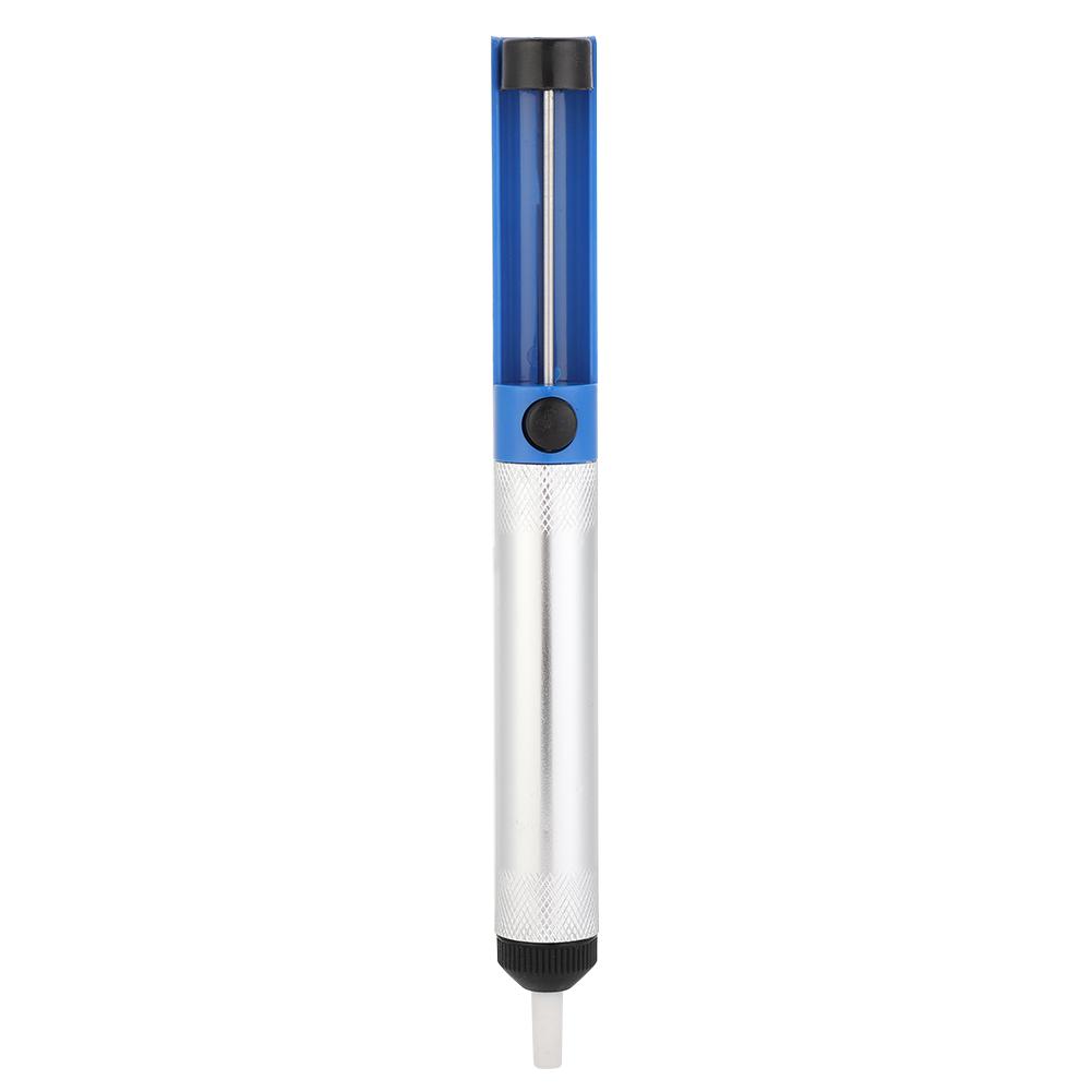 3Pcs Manual Desoldering Pump Tin Suction Solder Removal Hand Tool (Half Aluminum Blue)