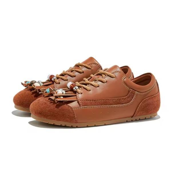 Fashion Casual Suede Sneakers Women Genuine Leather Spring Autumn Patchwork Round Toe Ladies Lightweight Flats Sports Shoes Handmade