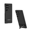 Custodia per Telefono con Supporto Invisibile Elettroplaccato per Samsung Galaxy S26 S25 S24 Ultra Copertura Protettiva Anti Caduta in Pelle Opaca